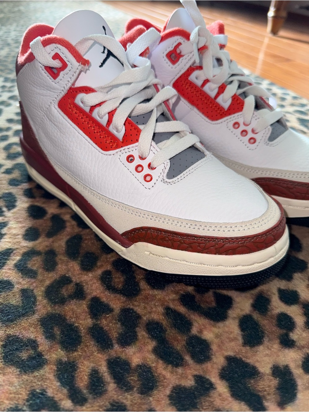 Air Jordan 3 White Orange Retro Sneakers
